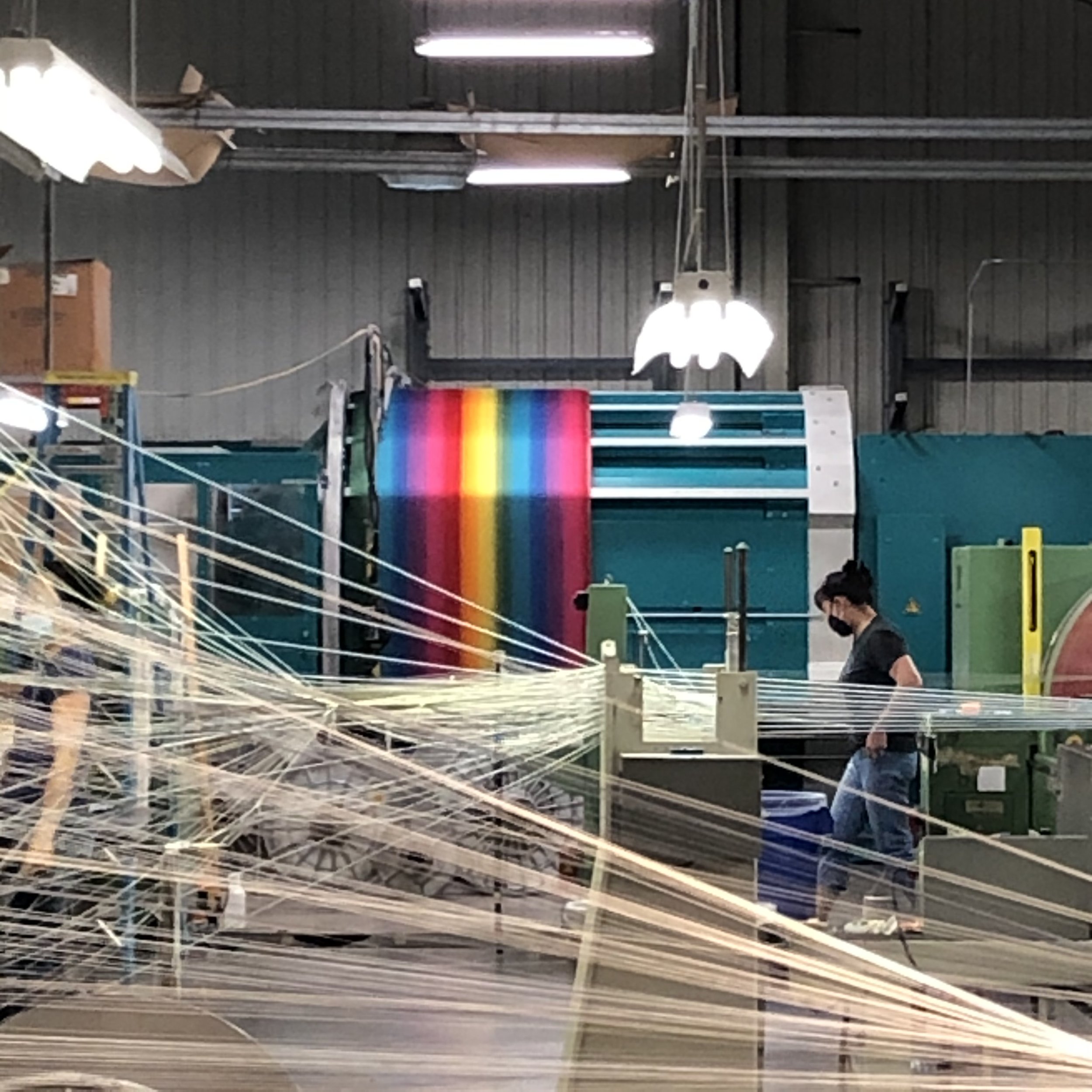 A warp being made at the mill in Jessup, PA