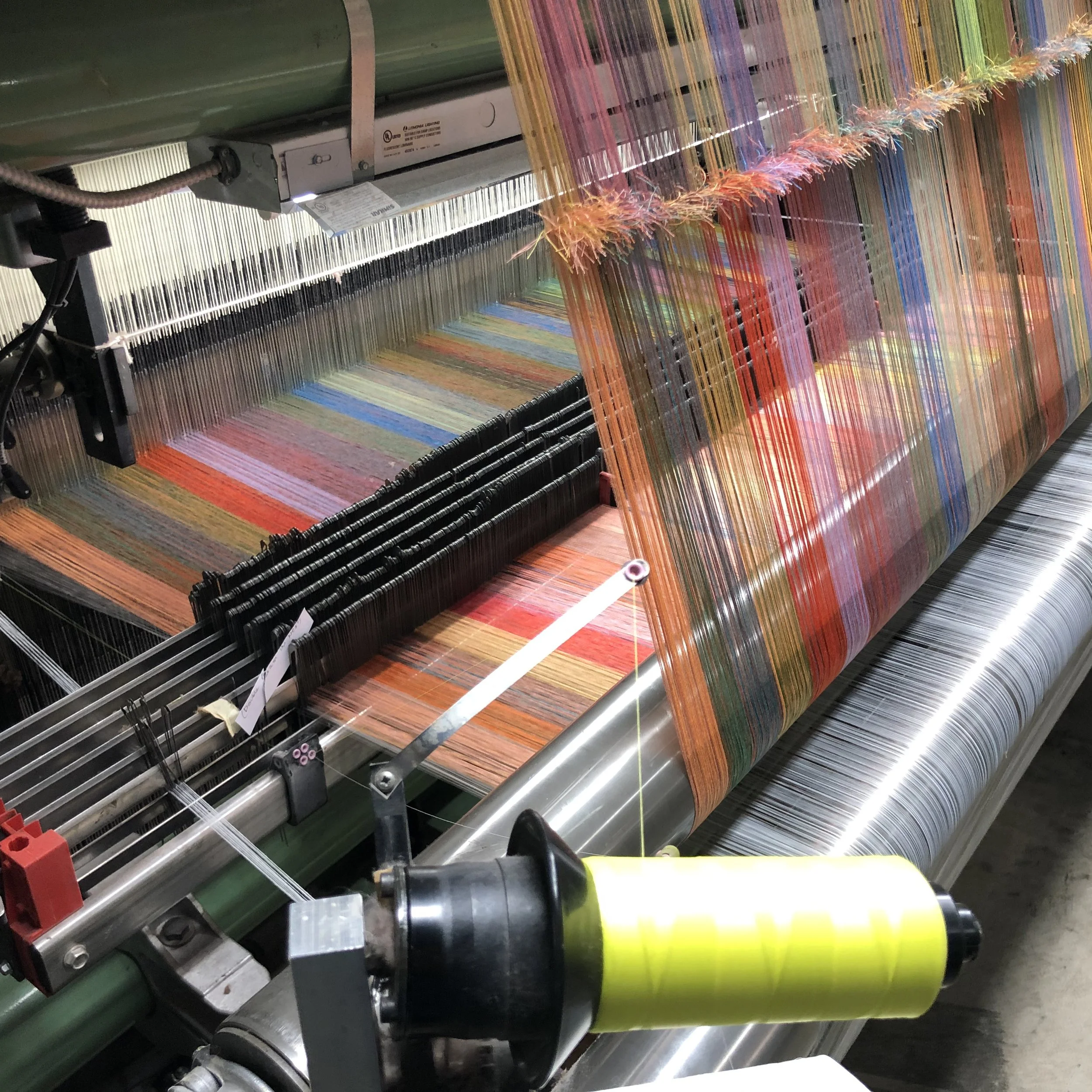 A warp being changed out