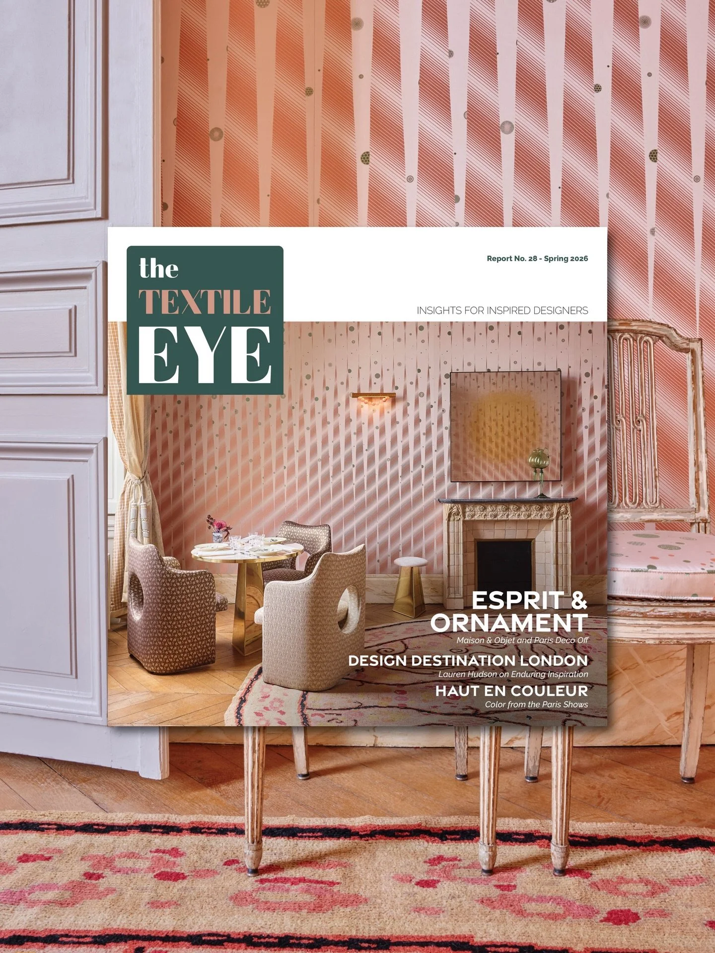 Report No. 28 &mdash; Esprit &amp; Ornament &mdash; is out now. 200 pages on the January 2026 Paris season, Art Deco centenary coverage, a color guide spanning 22 shades and palettes with 3 color treatments, and my experience at @designdestinationlon