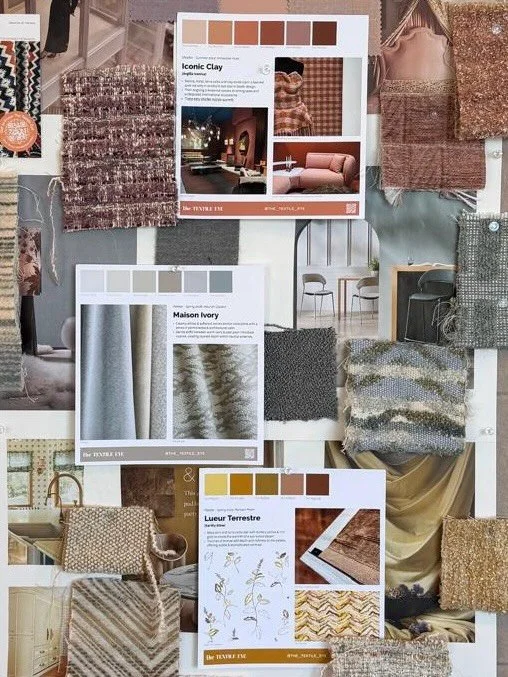 The Textile Eye in action! 

Are you attending the Interwoven textile show in High Point this week? Be sure to stop by the Topteks showroom in Market Square Textile Tower #870 to see these inspiration boards, pairing the Topteks color range with dire