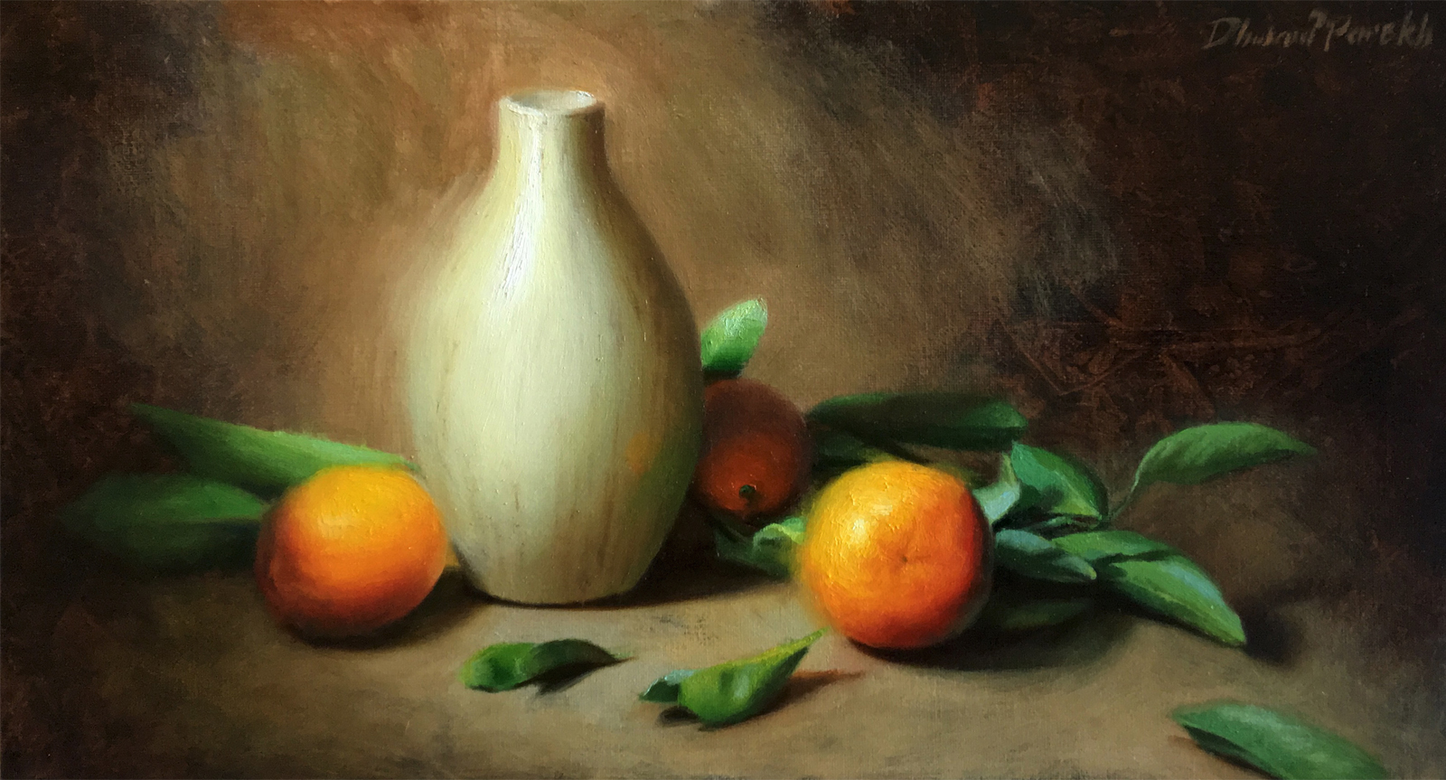  Between Oranges ll  20 x 11  Oil on Canvas 