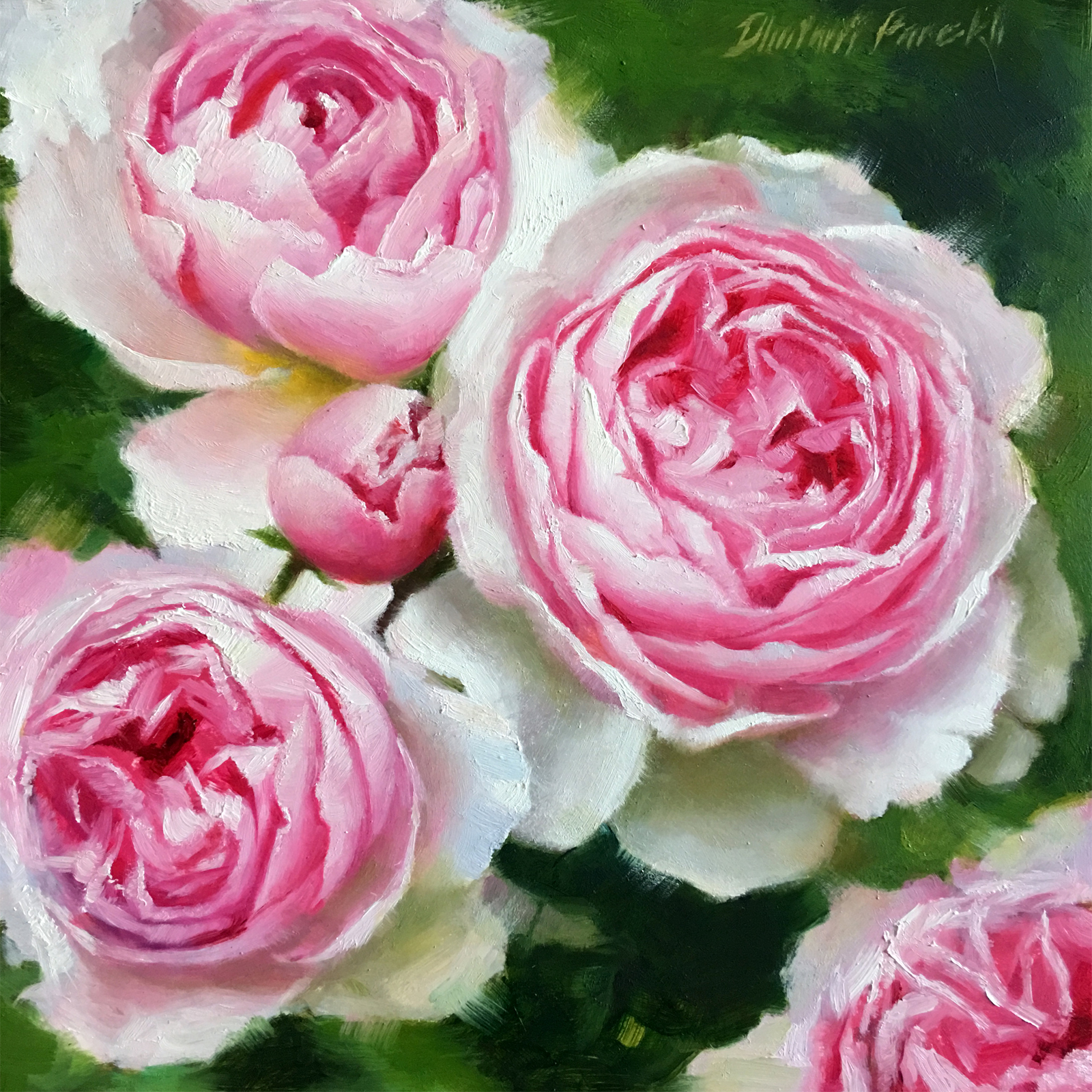  Beauty in Pink  8 x 8  Oil on Panel 