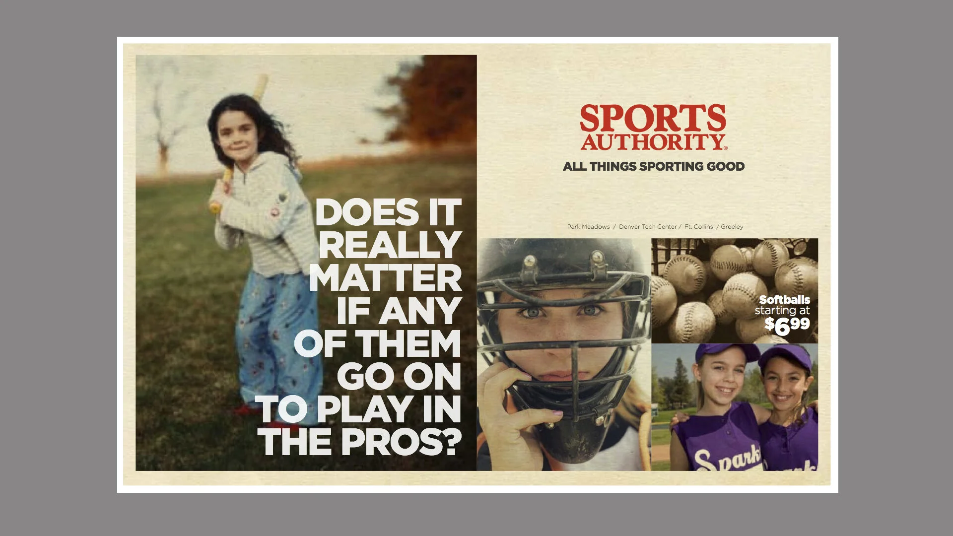 Sports Authority concept development and art direction by Lonnie Weis and Jeff Odiorne.