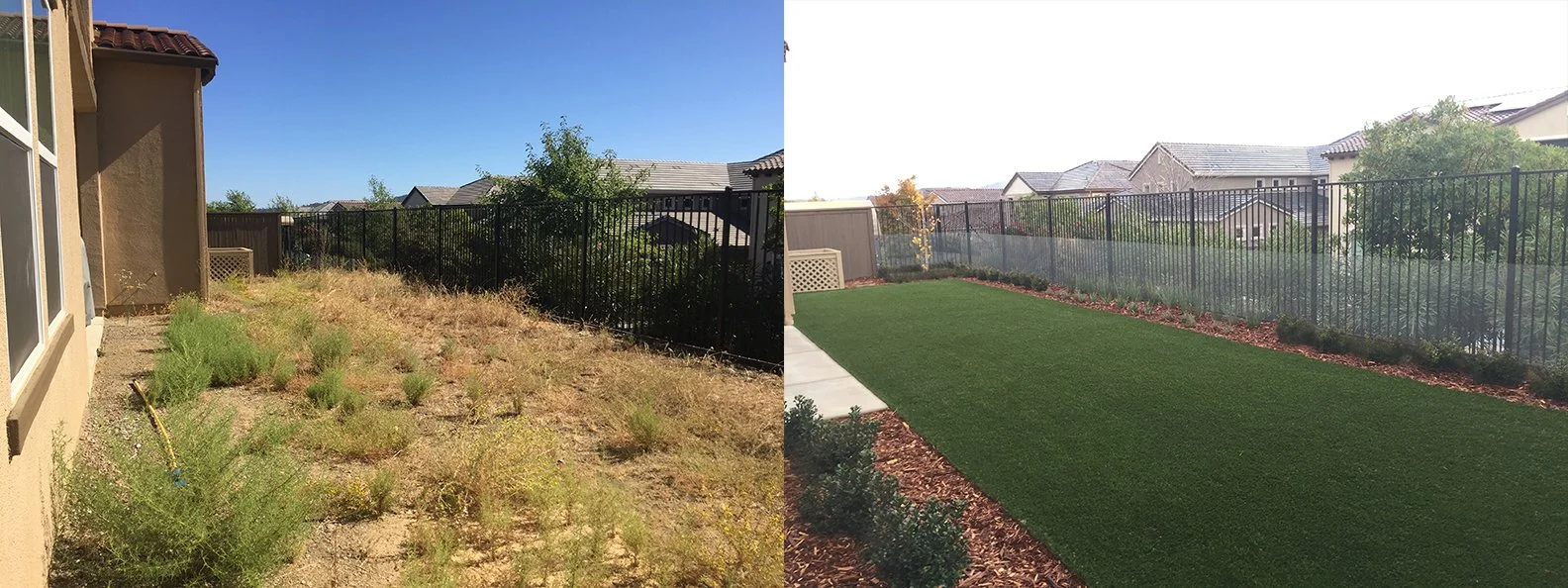 Residential Landscape Design Project Before/After - El Dorado Hills, Ca