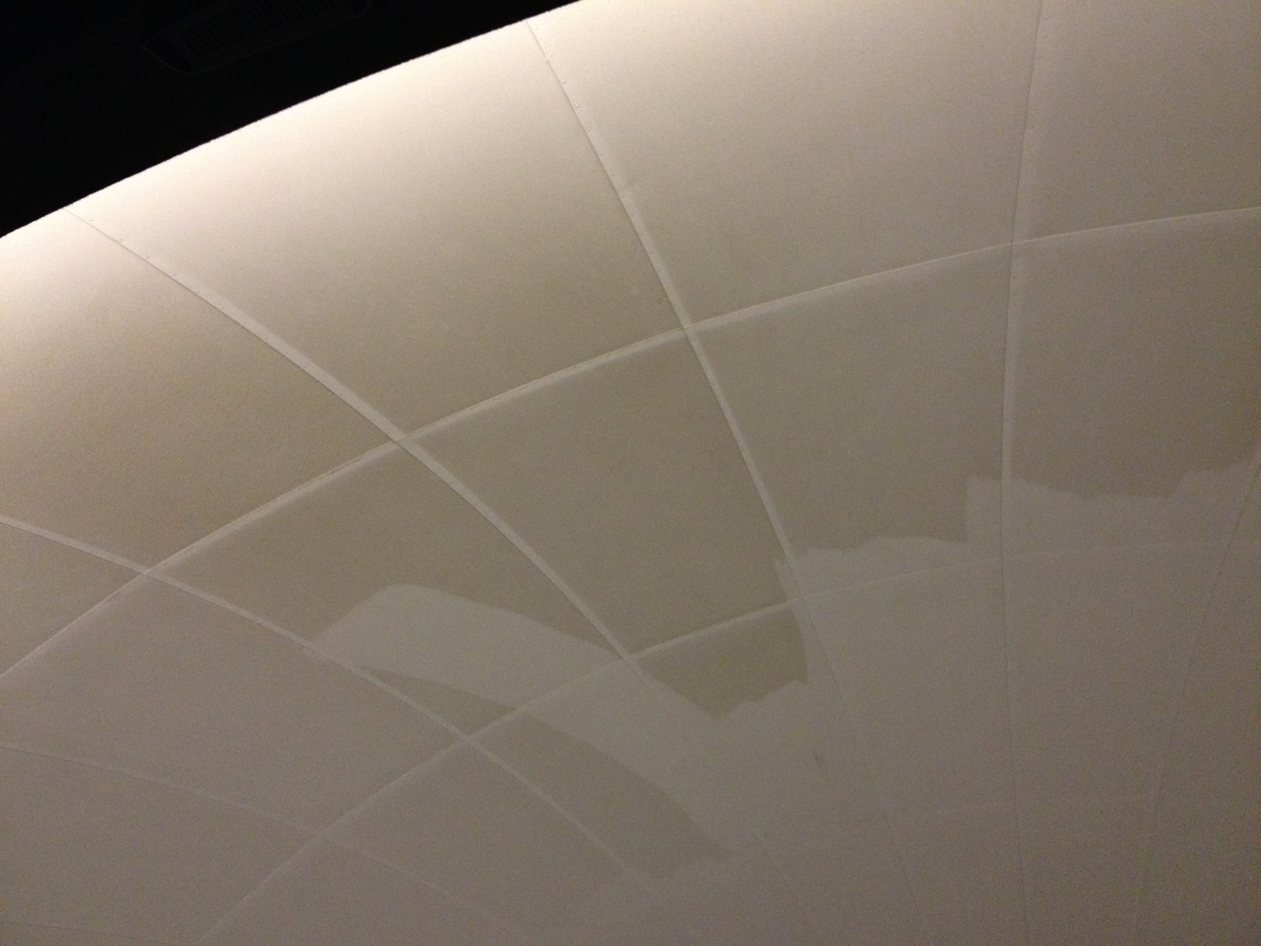  Photo taken during the dome cleaning process.   