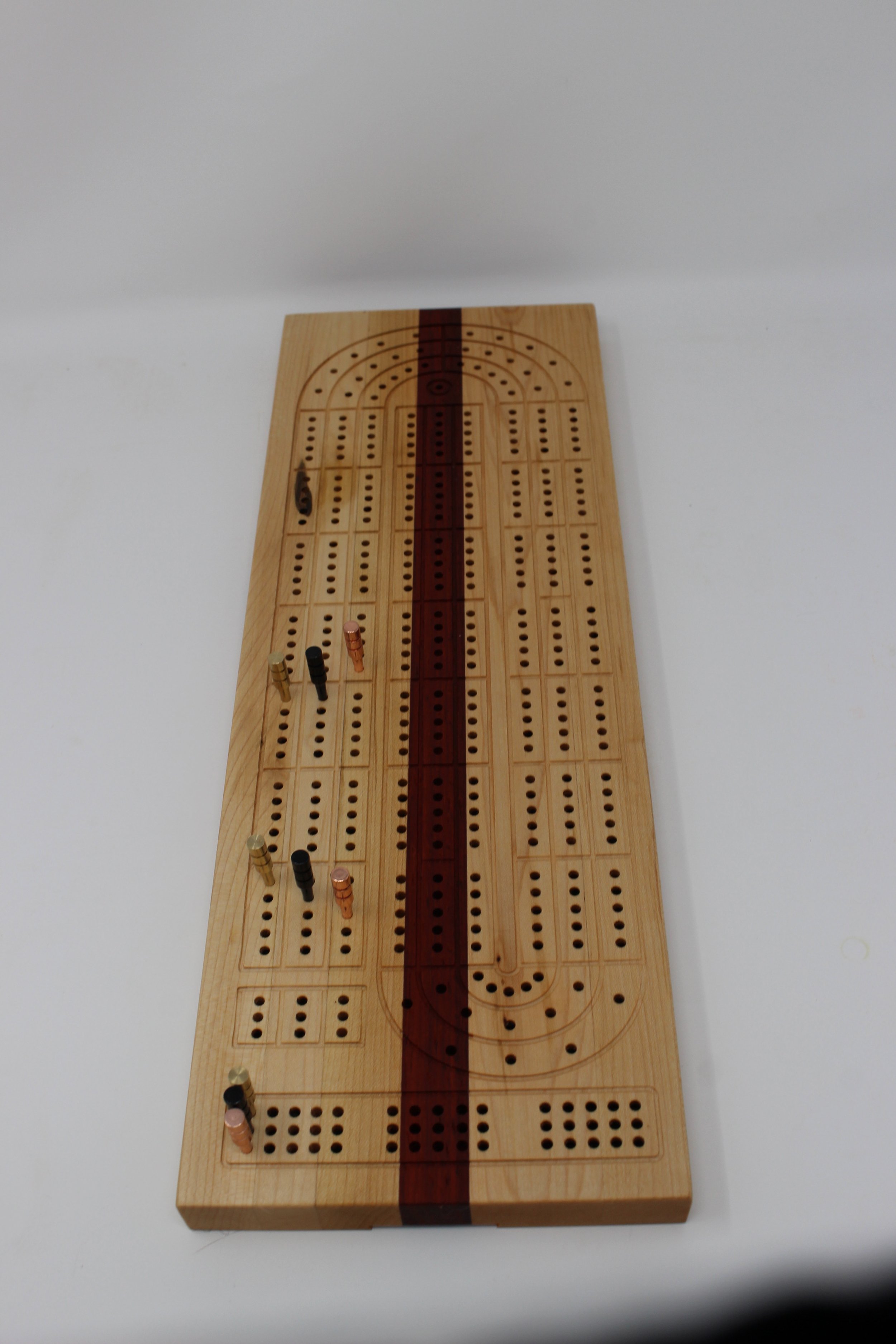 compartiment Authentique grand en bois cribbage board 3 pistes y compris chevilles 