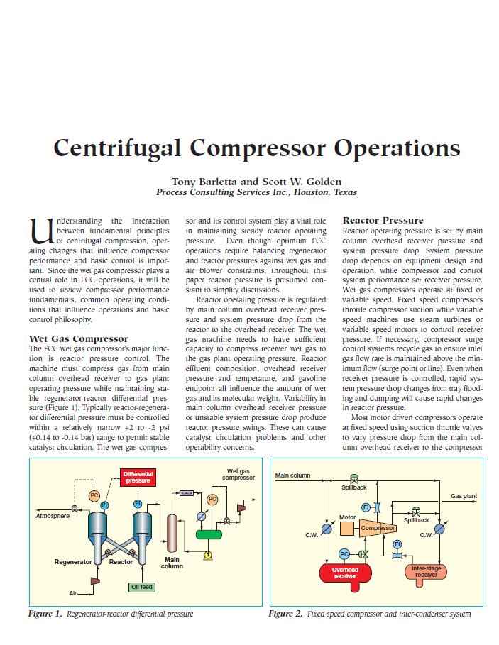 Centrifugal Compressor Operations