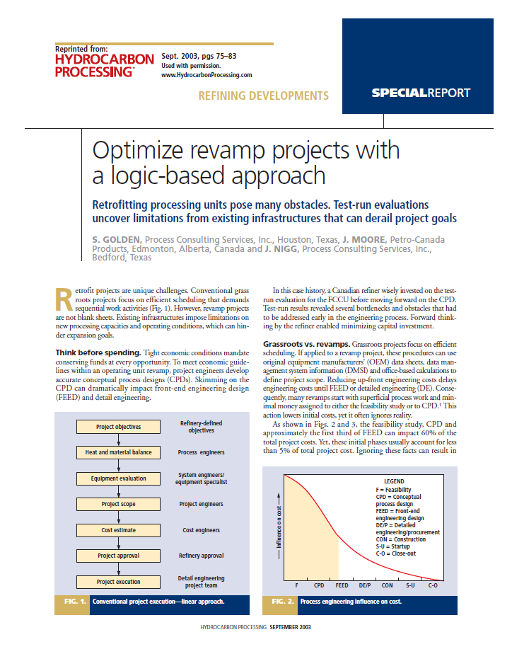 Optimize Revamp Projects With A Logic-based Approach