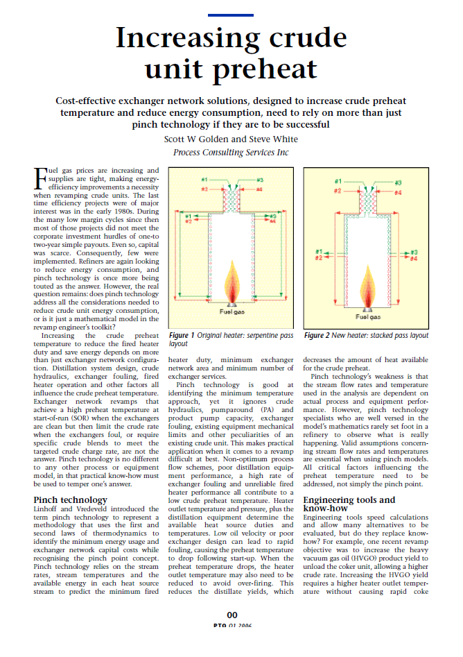Increasing Crude Unit Preheat