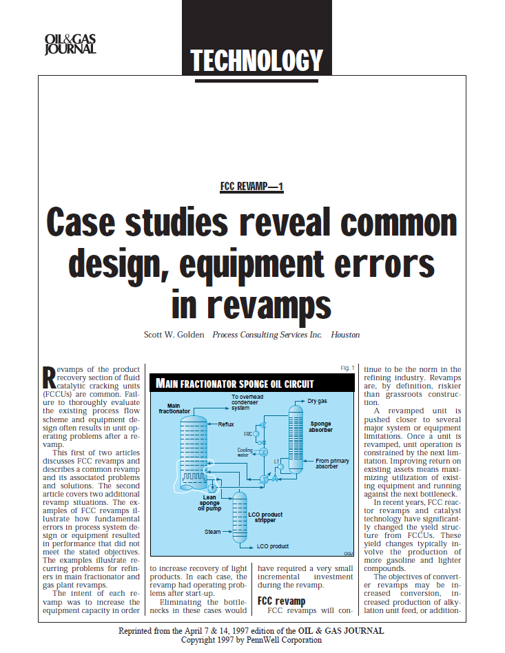 Case Studies Reveal Common Design, Equipment Errors in Revamps