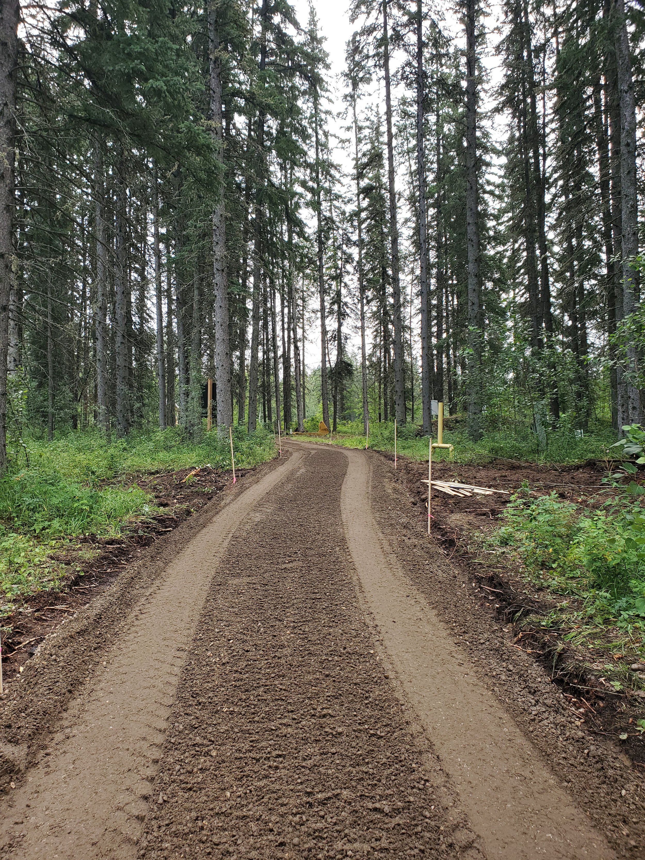 Laying of gravel