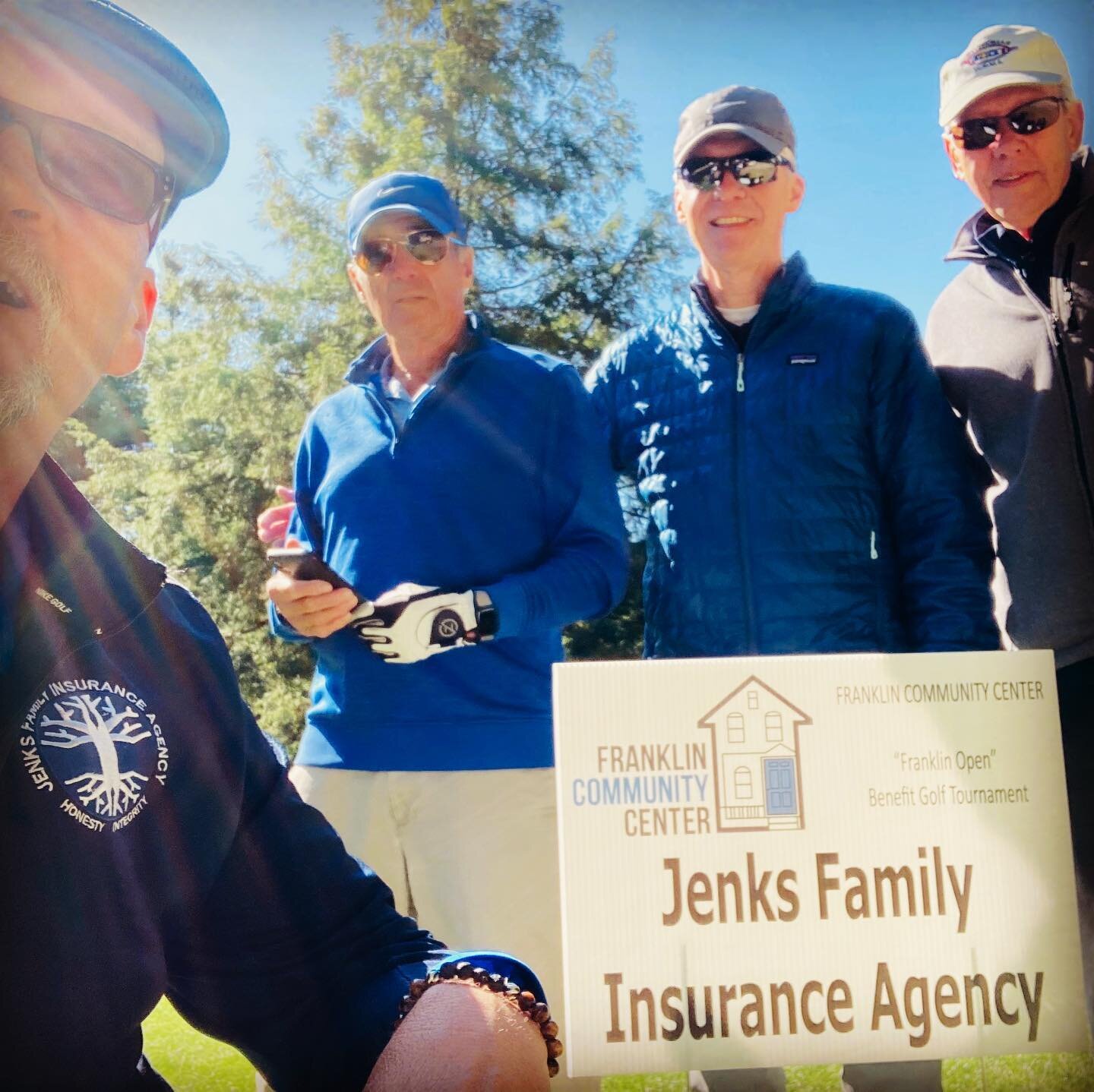 Great day on the links helping to support Franklin Community Center.. Doing what we can and enjoying every minute of it!! Thank  You to our friends who make it all happen at Franklin Community Ctr #jenksfamilyinsurance #franklincommunitycenter
