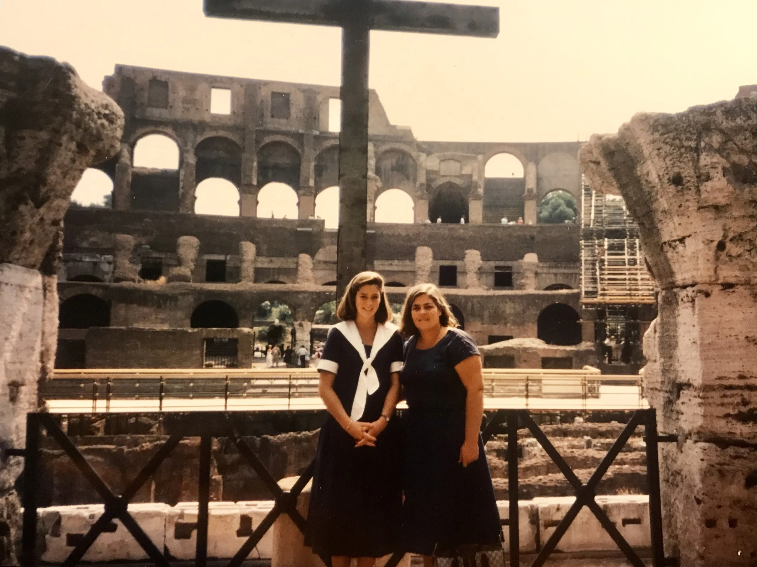 Betsy and Mom, Rome, 1985.