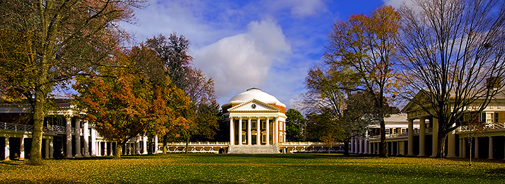 Lawn And Rotunda At University Of Virginia By Jerry Gammon