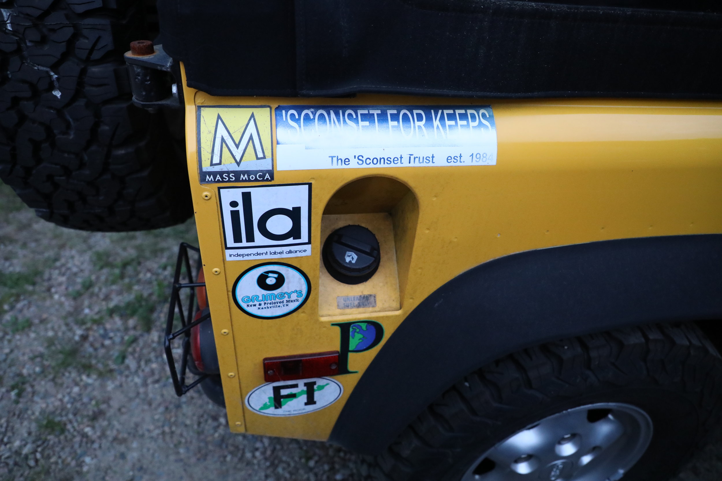 A tiny peek at our trusty 1997 D-90! It has served us well through the years…as a parade vehicle, a lemonade stand and even as a prop in our daughter’s music video!! ©betsygibsondesign