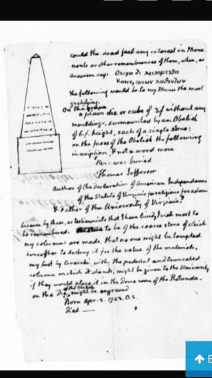 Thomas Jefferson, no date, Epitaph. Manuscript/Mixed Material. https://www.loc.gov/item/mtjbib024905/