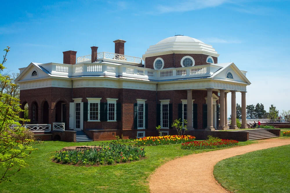 One of my favorite things about Charlottesville is the RED CLAY! And yes, here is an image of one of the oval flower beds at Monticello.