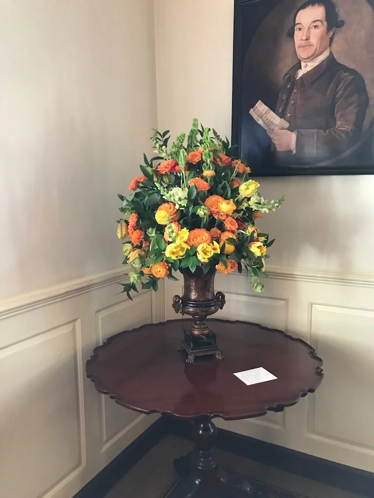Lovely spring arrangement graciously provided by CW.