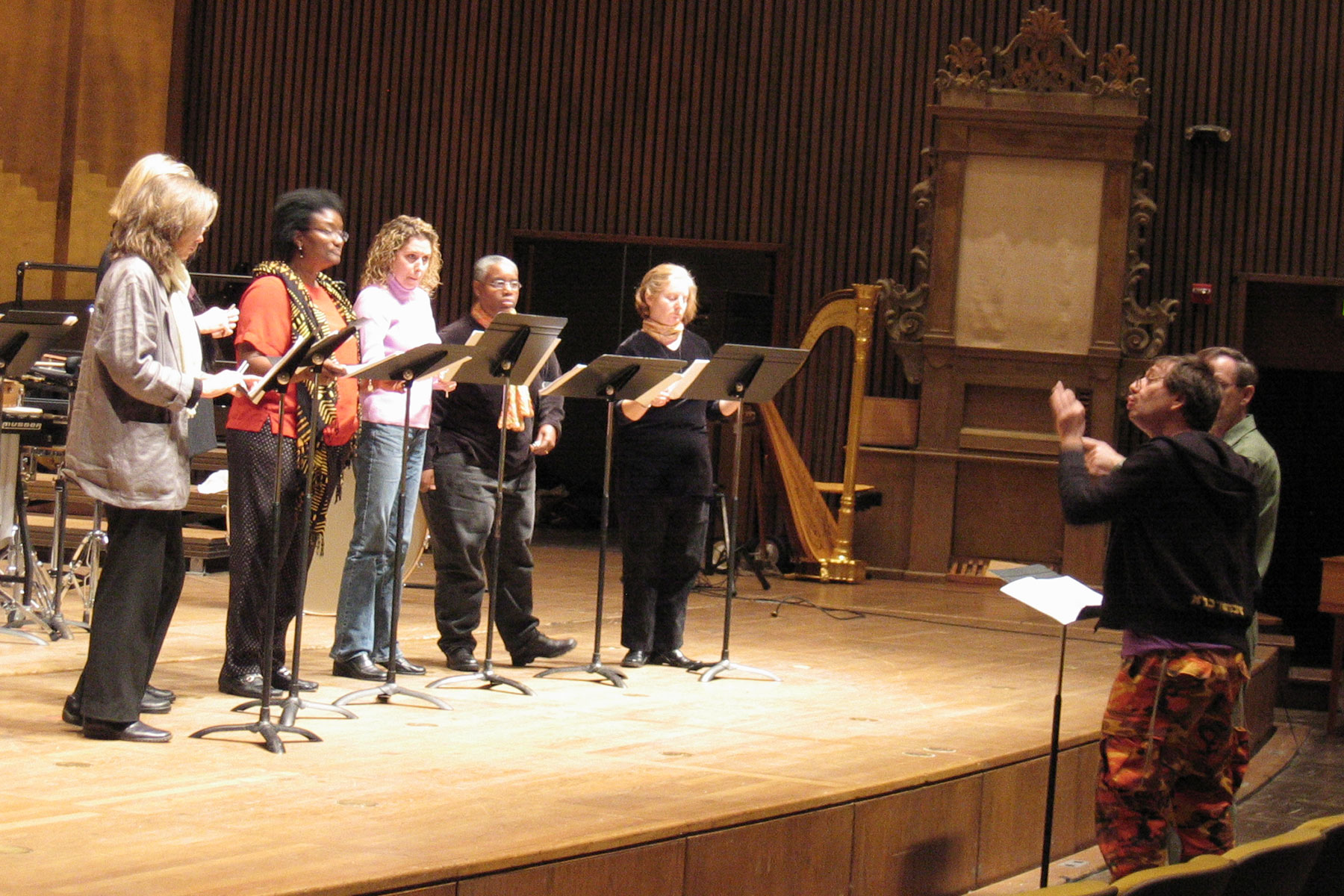 Rehearsing with John Zorn, Zellerbach Auditorium (November 2006)