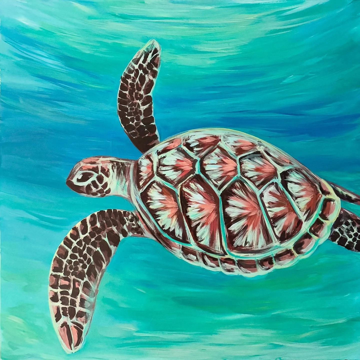 Summer never ends in #portaransas! Wash ashore into @coffeewavesporta for some treats and sea &amp; shop these babes + more art by local #coastalbend artists! Thanks @bowmandesignandframing for handling &amp; hanging our work! 🫶🌊🌴☀️🩵
.
#kglover #