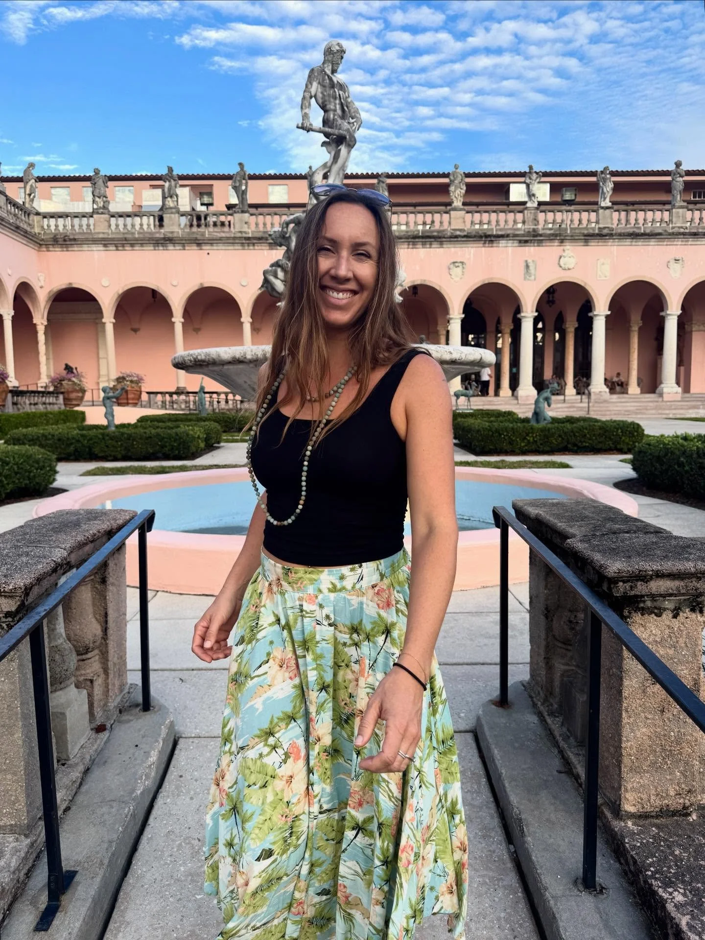 The @ringling museum &amp; gardens in #sarasota were pretty magnificent! The buildings, the amount of different palm trees, the art collection, the bay views, the BANYAN TREES 😍 we just happened to be in town on the free entrance day, too! Score! 🌸
