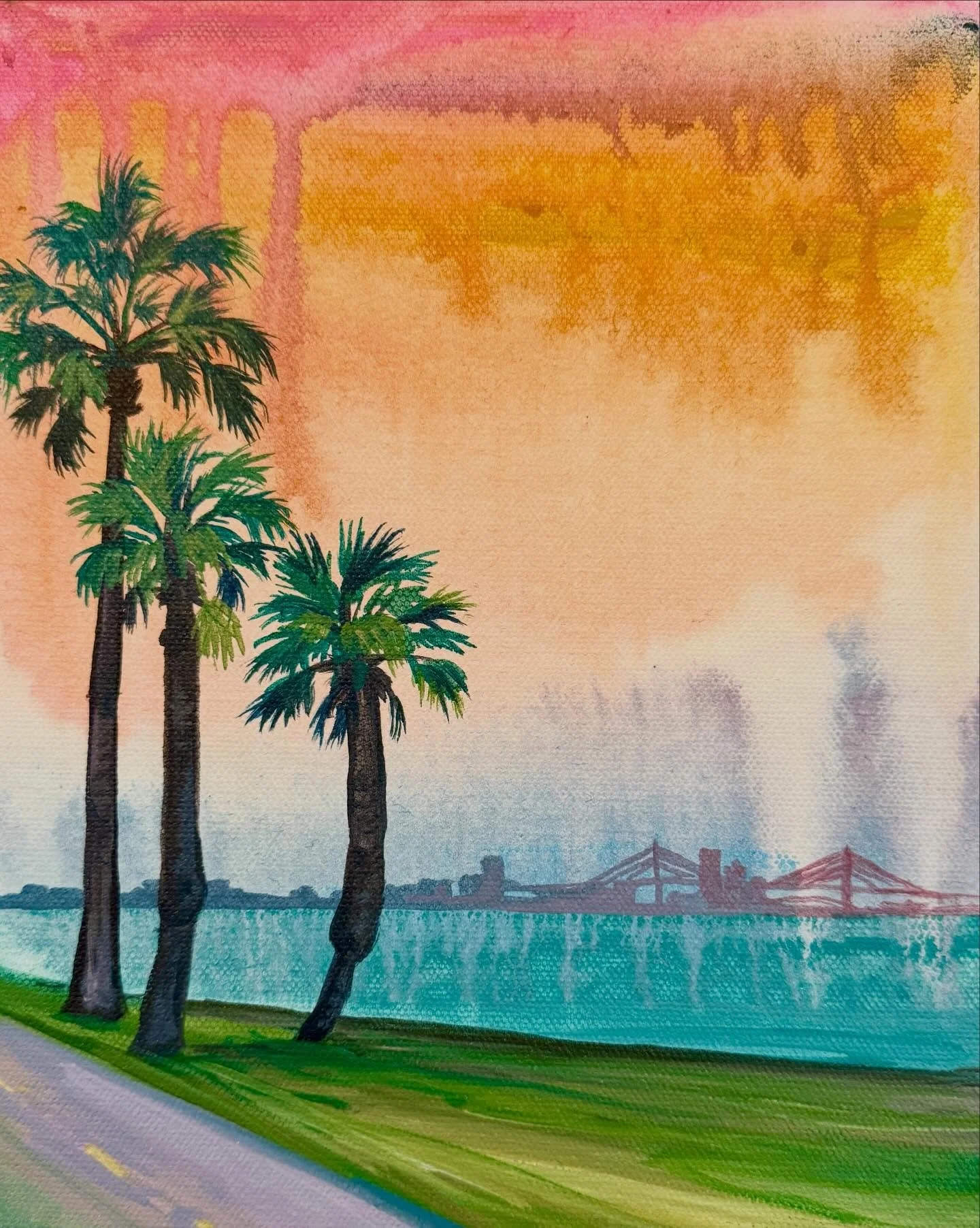 Stoked to be in the studio painting little cuties inspired by our city on the #corpuschristibay! I&rsquo;ll have many ready for you to enjoy and collect at the #artshow Down By The Bay at @lazybeachdowntowncc in @downtowncorpuschristi_! Come hang wit