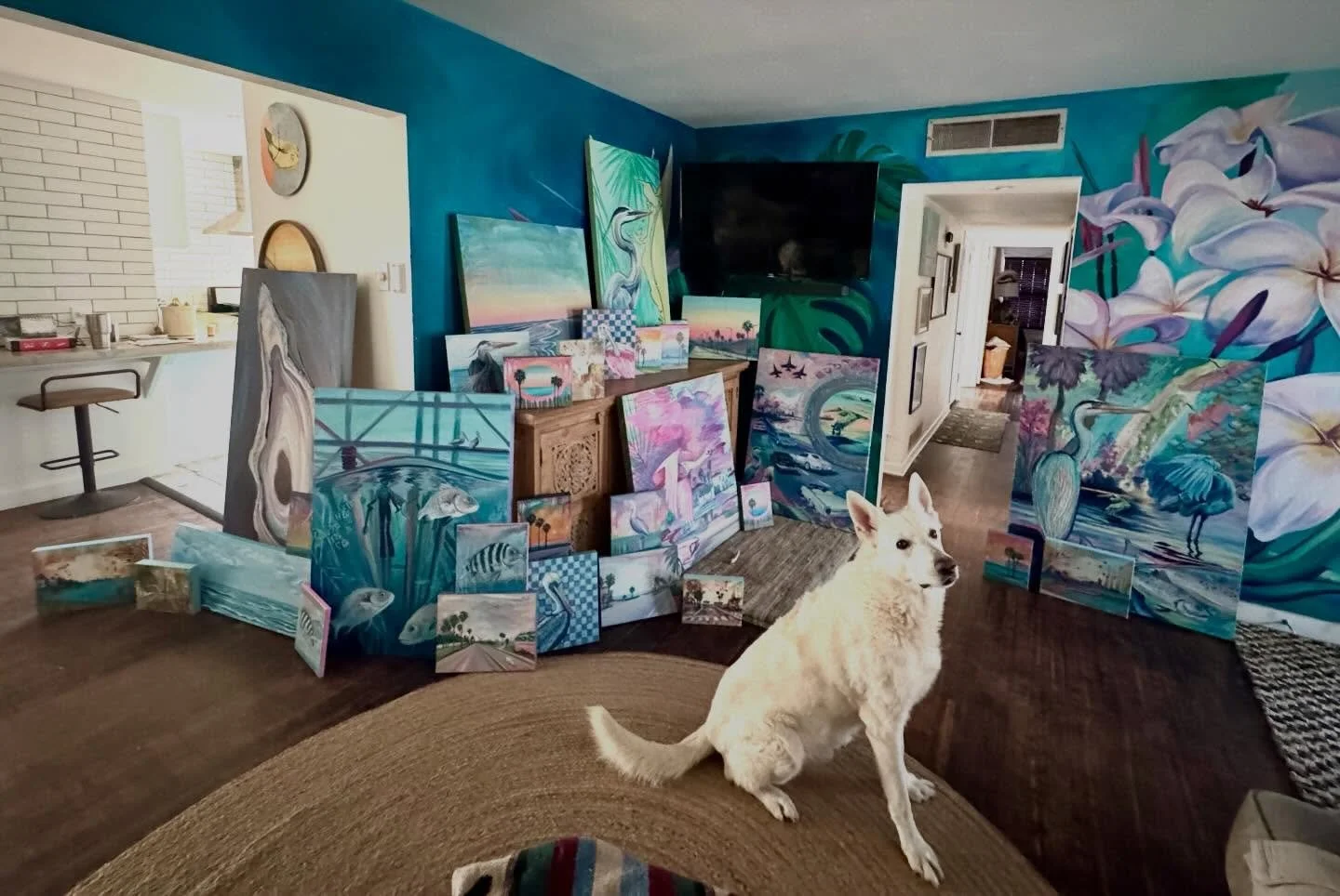 Excited to show all these paintings at @lazybeachdowntowncc!!! My #ArtShow Down By The Bay gets installed tomorrow &amp; is on display until March 29th. Come hang with me at the opening on March 4th from 6-8 pm. All pieces are inspired by #corpuschri