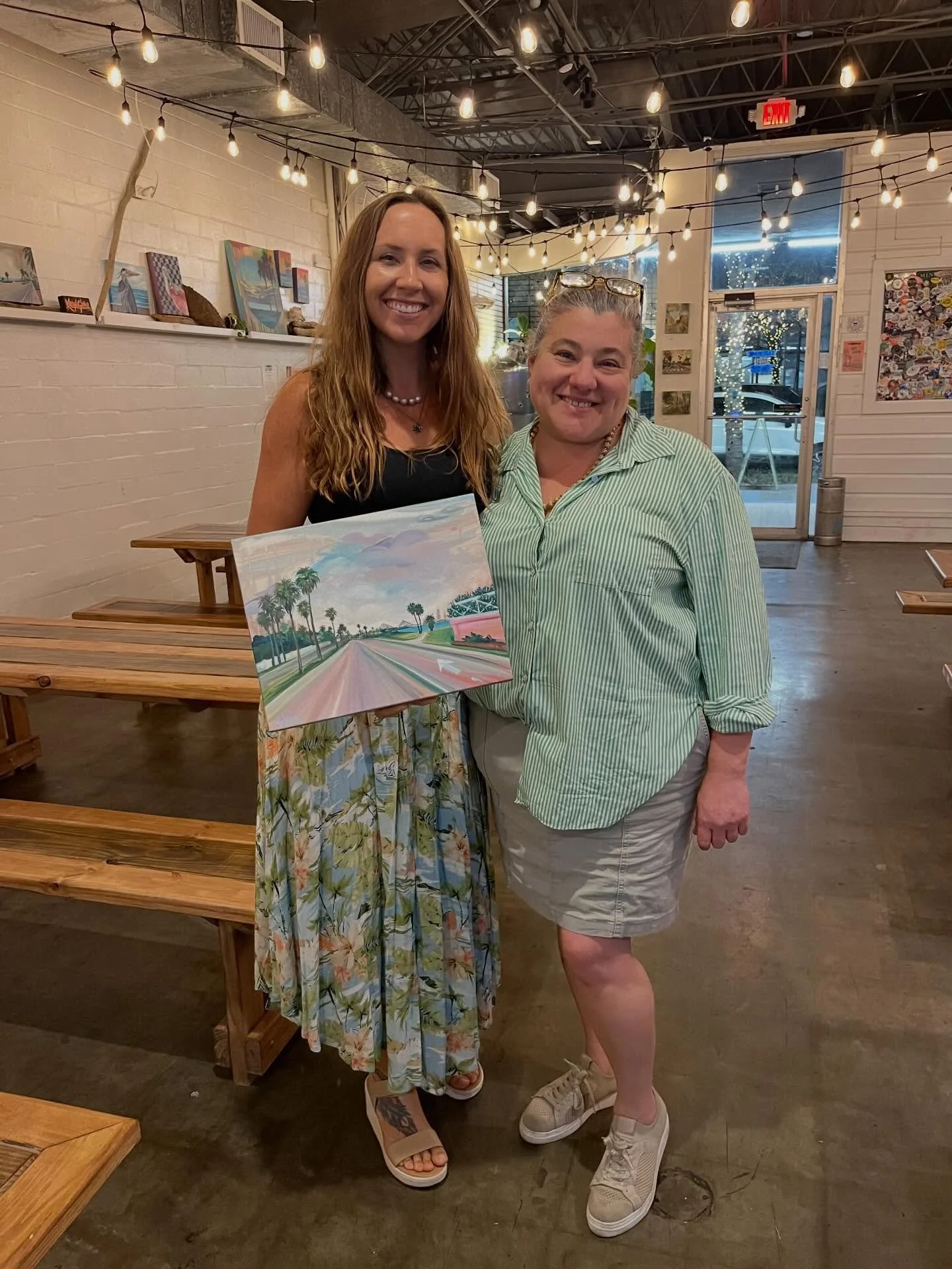 A few shots from my #ArtShow Down by the Bay reception at @lazybeachdowntowncc! Thank you to all who came in, hung out, and collected a piece (or two!). I loved seeing your smiling faces! The show is up until the end of the month &amp; is open for #a