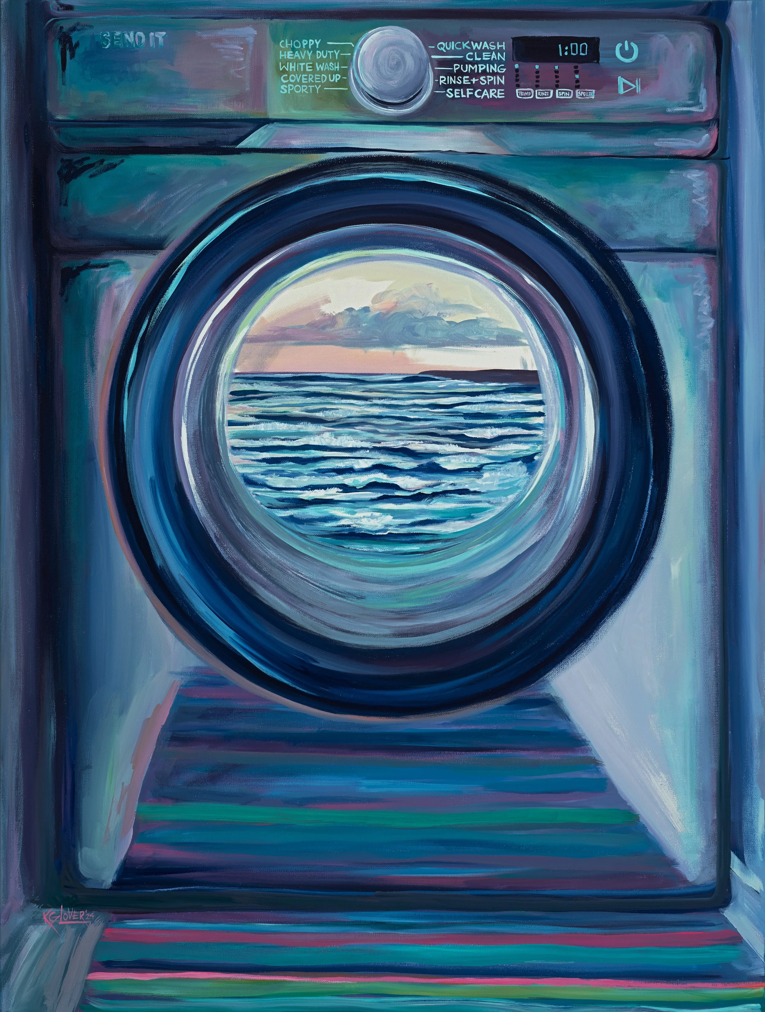 "The Washing Machine", 30x40", Acrylic.