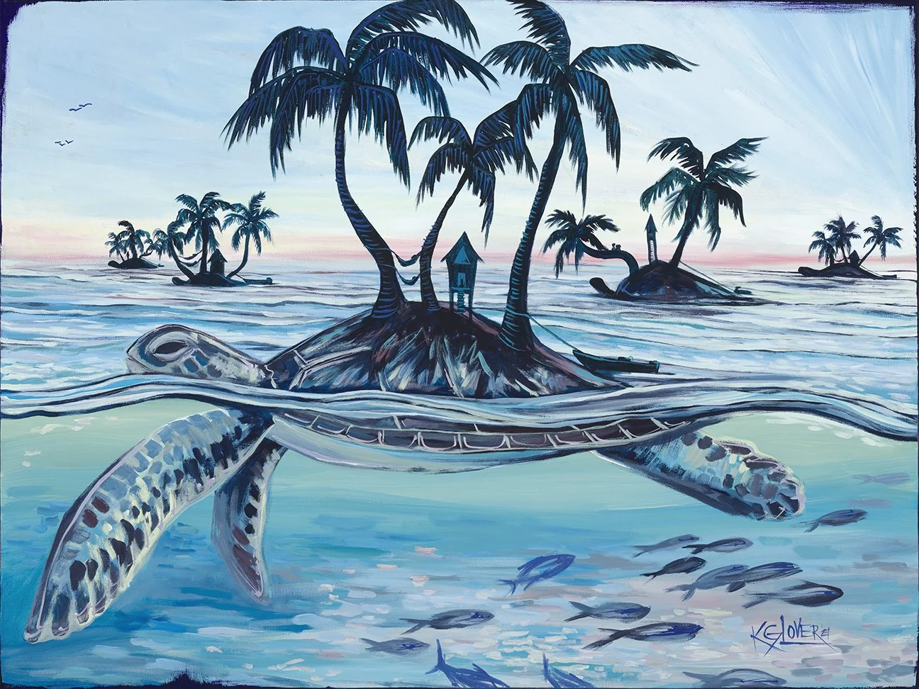 "Turtle Island", 30x40", Acrylic.