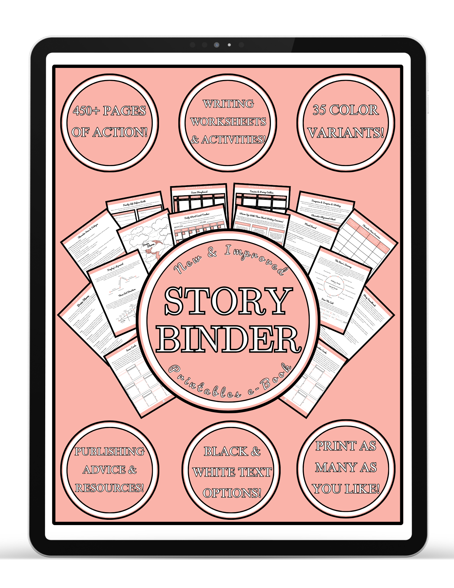Peach Story Binder Printables e-Book (FREE Download)