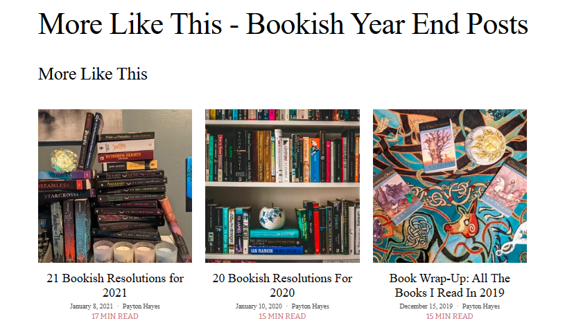 More Like This - Bookish Year End Posts