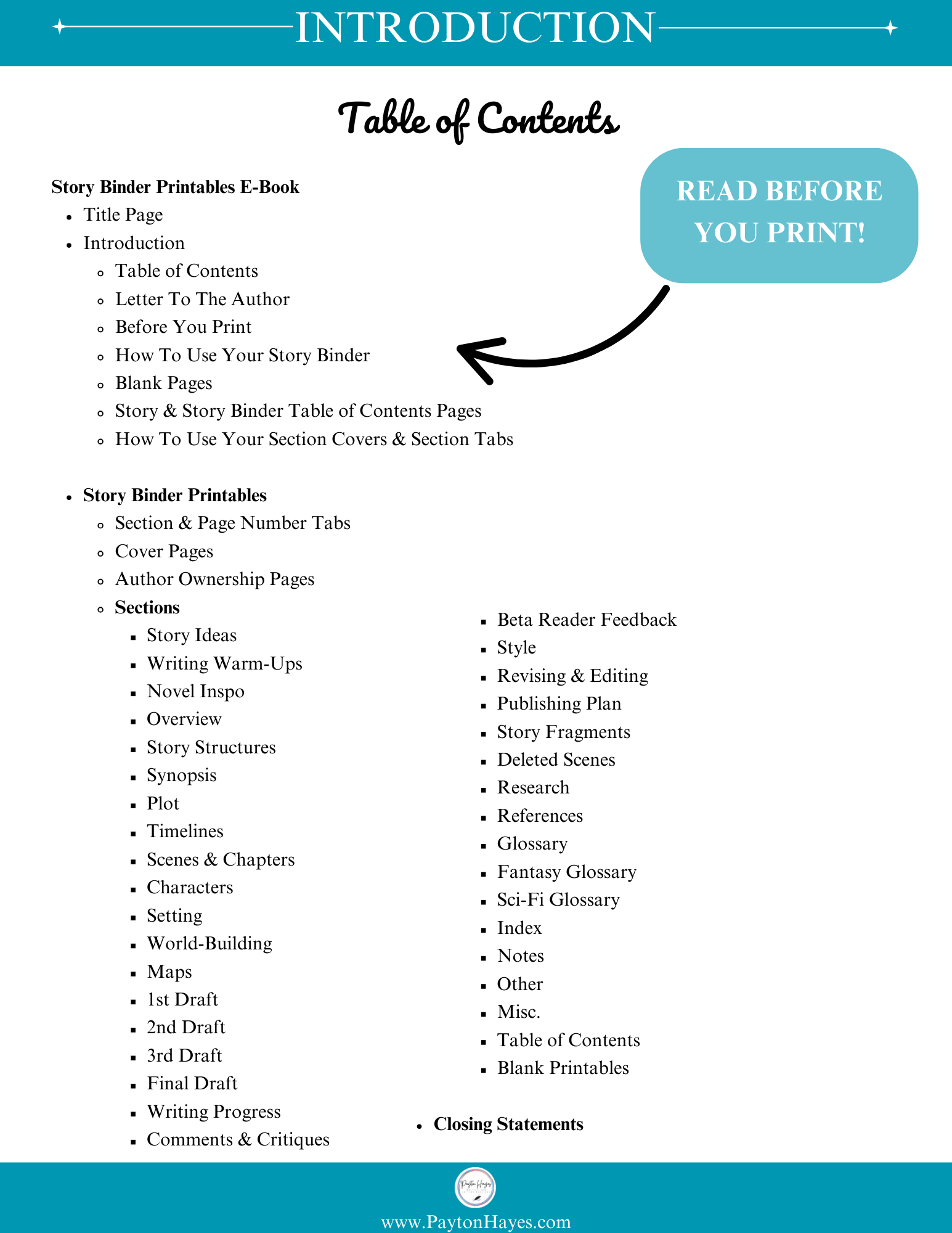 Turquoise Story Binder Printables e-Book (6).png