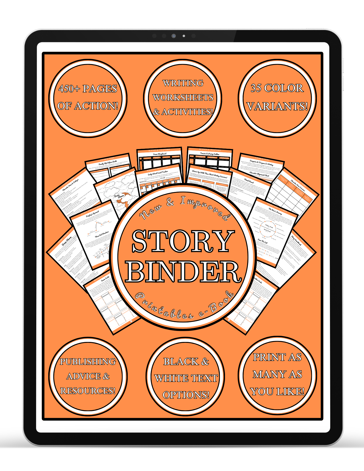 Tangerine Story Binder Printables e-Book (FREE Download)