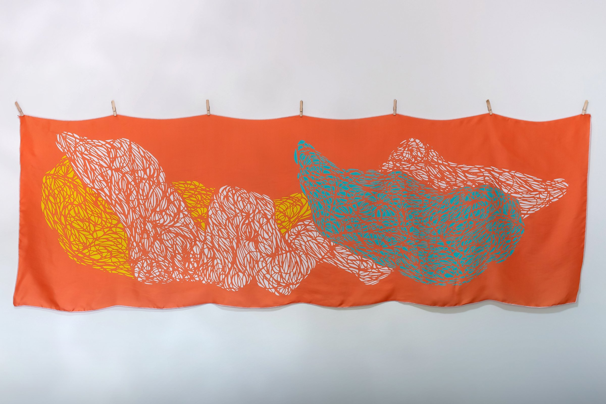  Dream 072919.1.1 Dyed silk (24”x72”).  