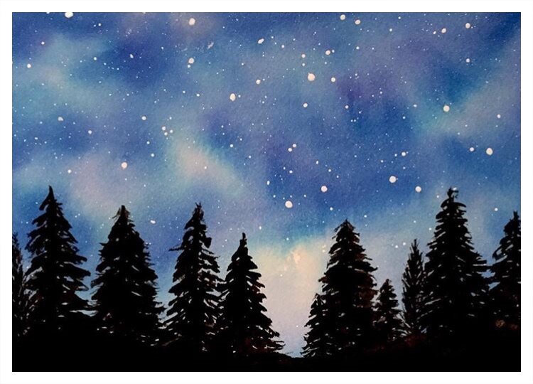 "and snow it begins" [watercolor]