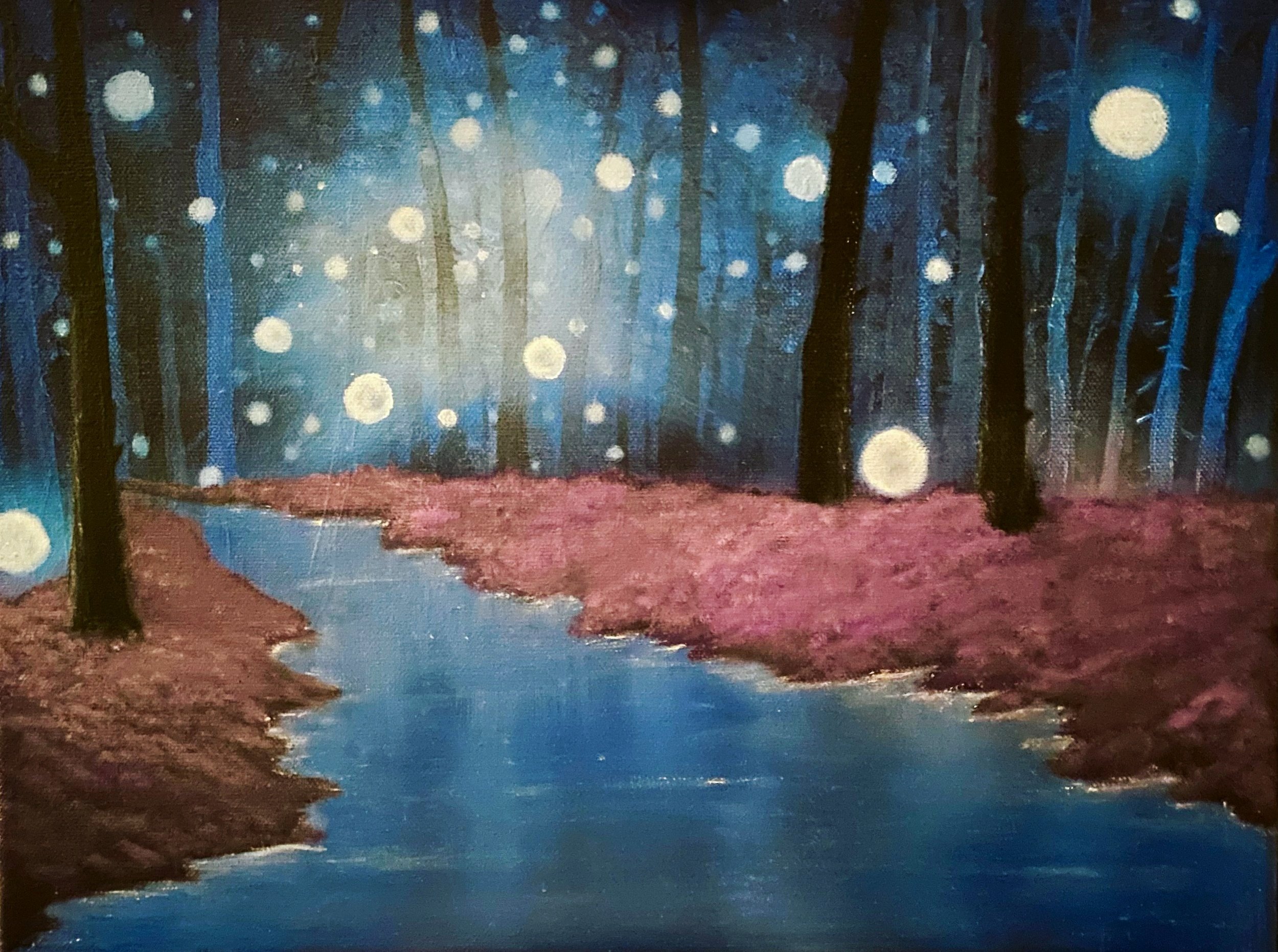 "magic in the deep woods" [oil on acrylic]