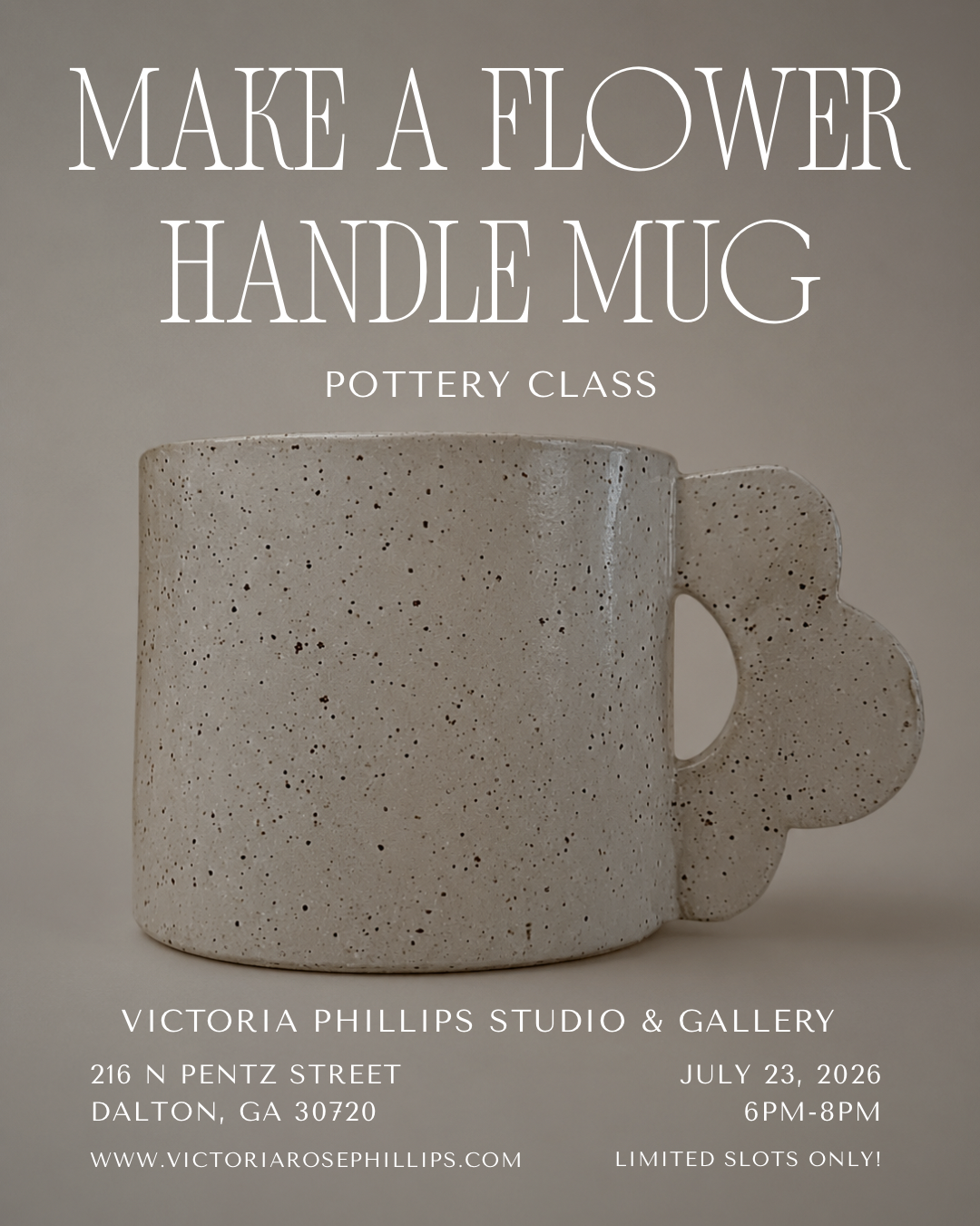 Make a Flower Handle Mug – Pottery Class
