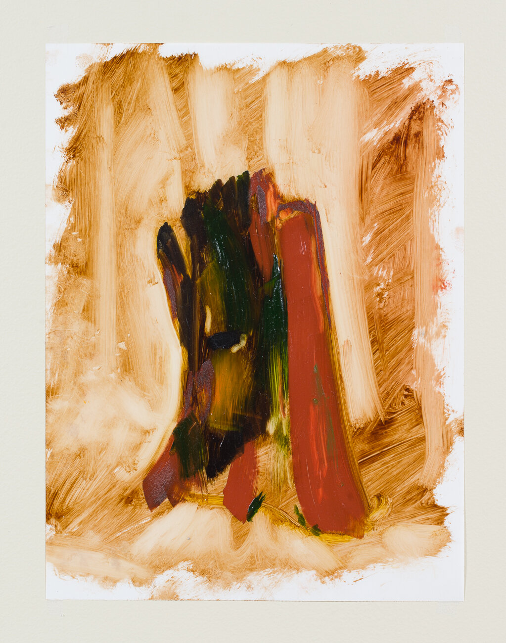 Peter Gynd, Untitled (Stump #39), 2021, oil on Yupo Translucent, 12 x 9 in.