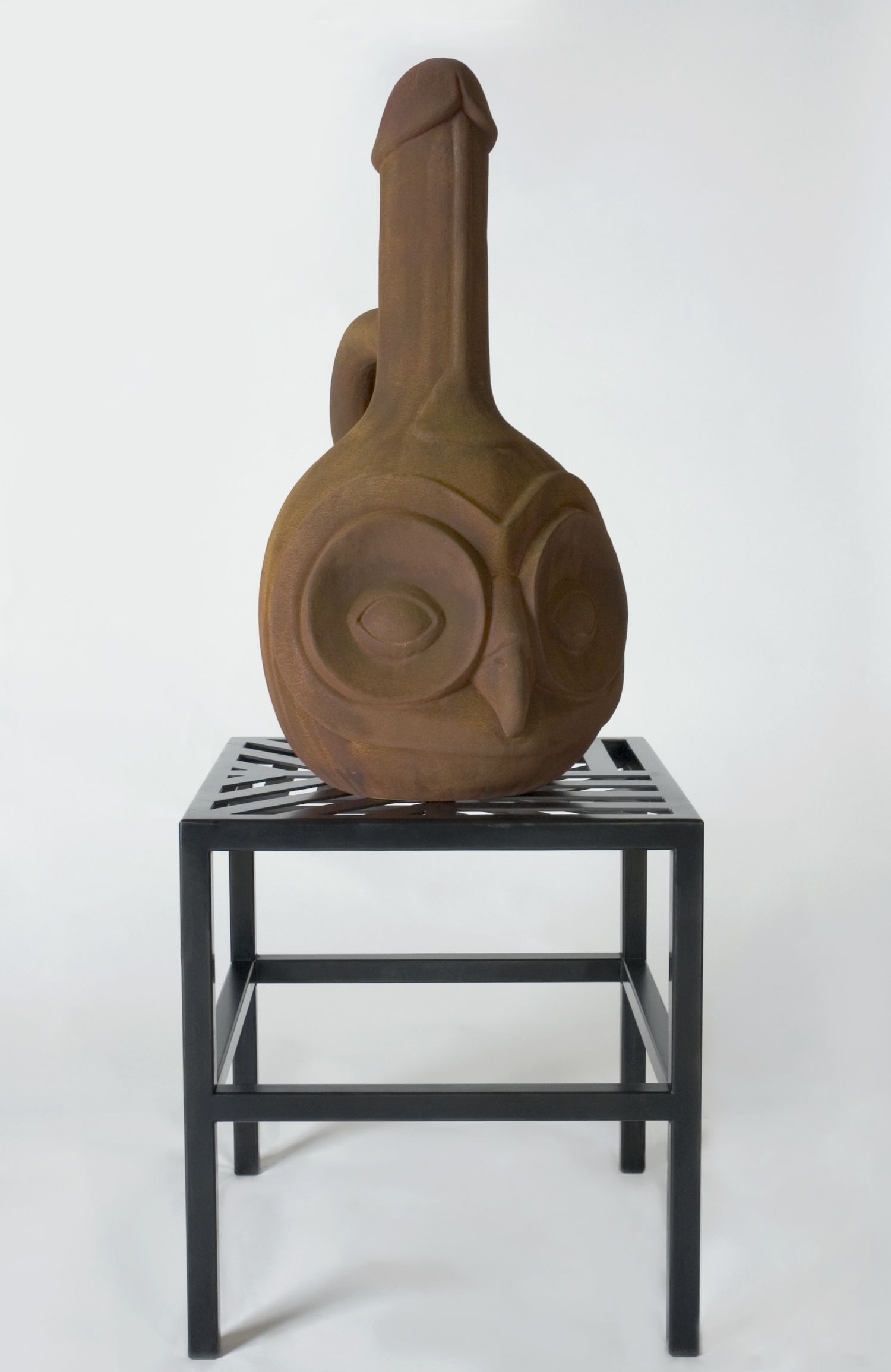 It Is What It Is (How Many Licks Does It Take), 2007 Terracotta, steel 48.5 x 24 x 24 in, 123.19 x 60.96 x 60.96 cm