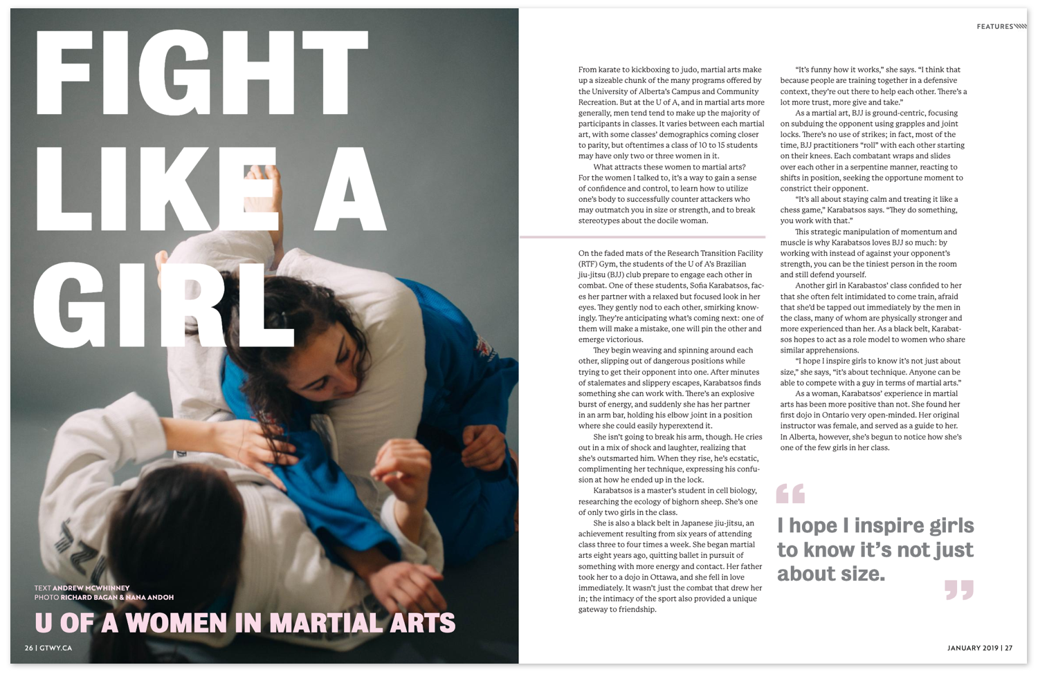 fight like a girl magazine design by jessica tang