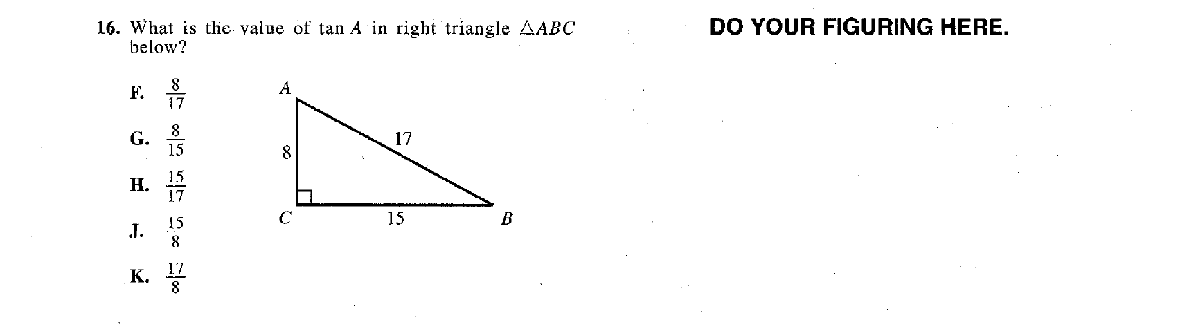 trigonometry jamb questions