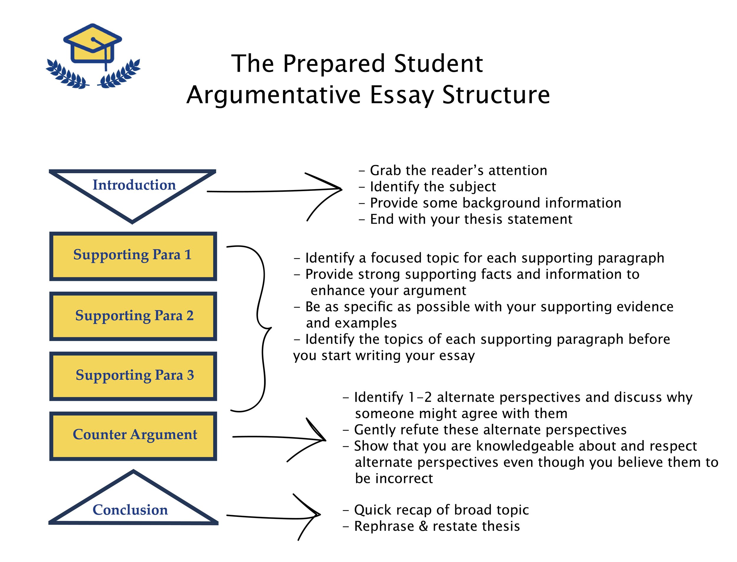 what does a strong argument essay include