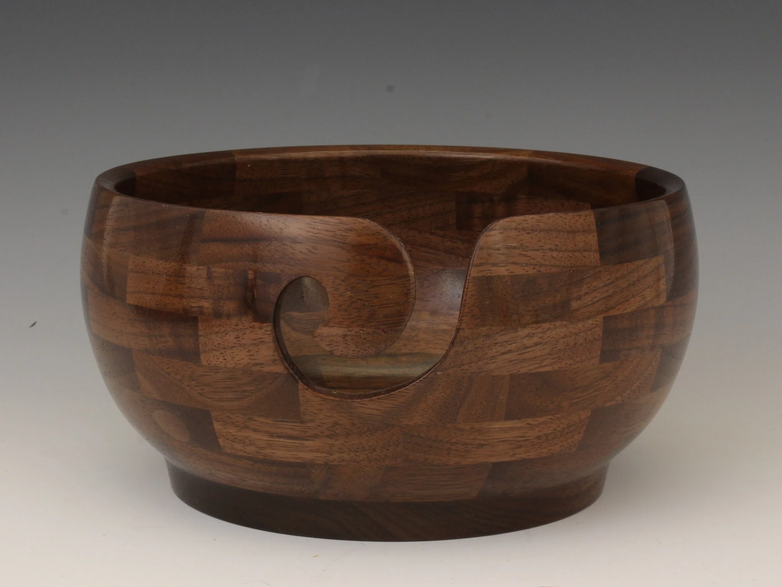 Black Walnut Segmented Yarn Bowl
