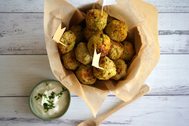 Baked Chicken and Veggie Meatballs