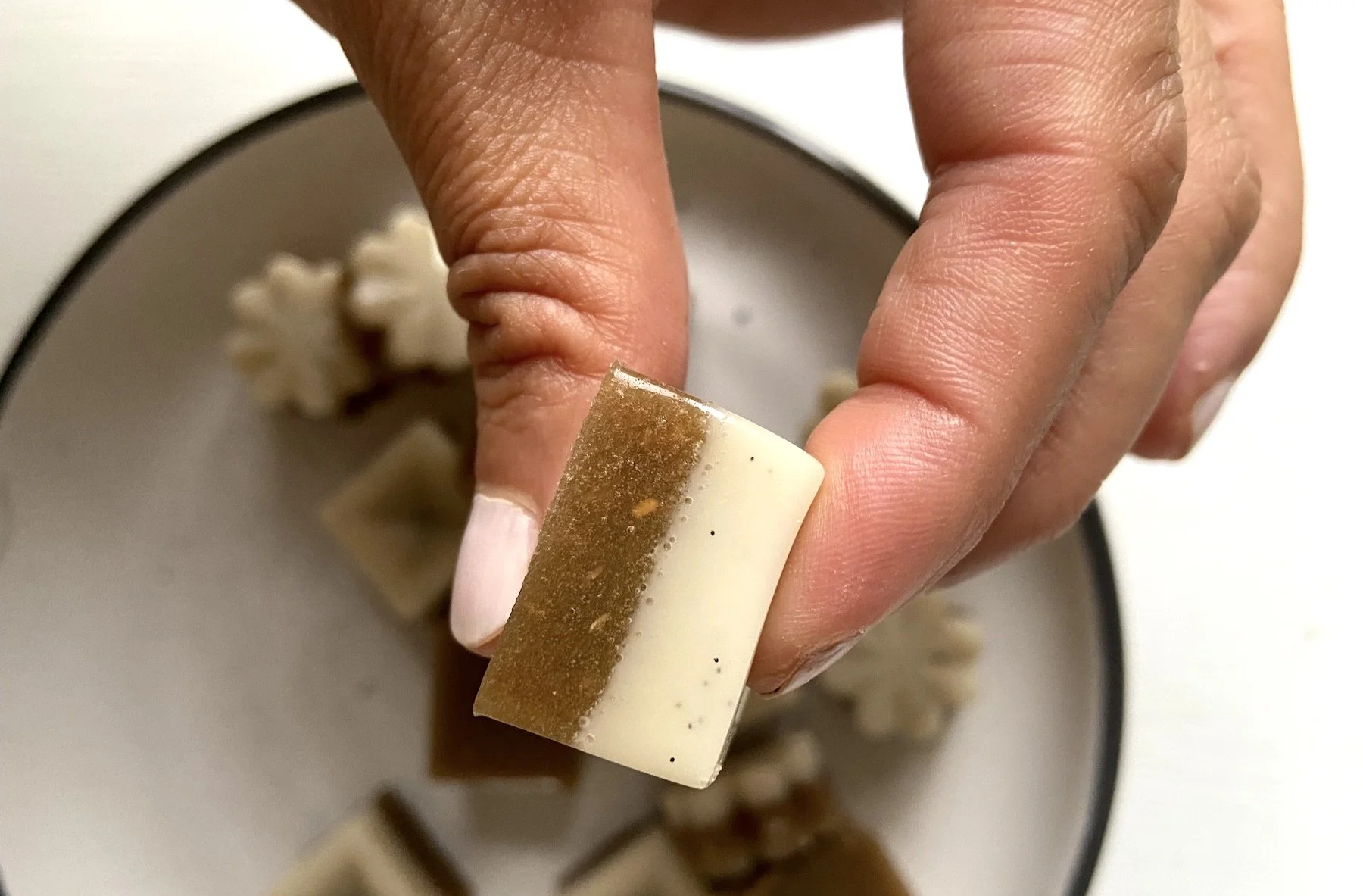 Layered Raspberry and Coconut Gummies