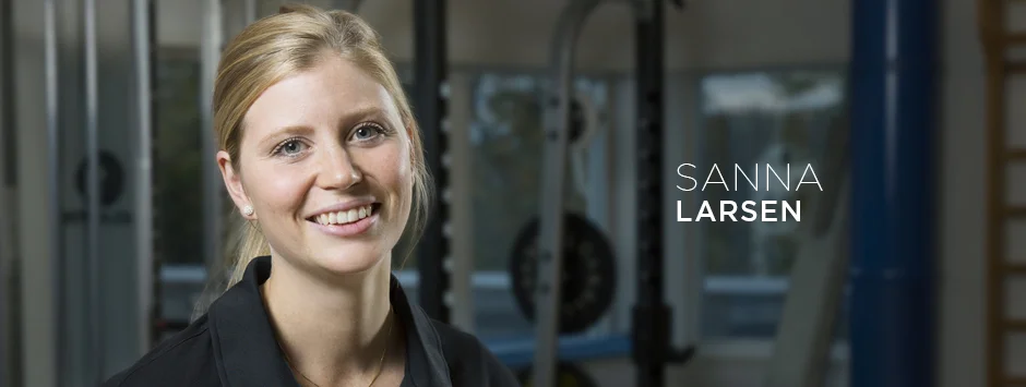 Sanna Larsen- Leg. Fysioterapeut. Vidareutbildad inom OMI och akupunktur. Fysioterapeut för Pixbo IBK’s herrlag 2011-2015 samt Fysioterapeut för U-19landslaget herr. Har examen i OMI, samt examen i MDT/McKenzie metoden.