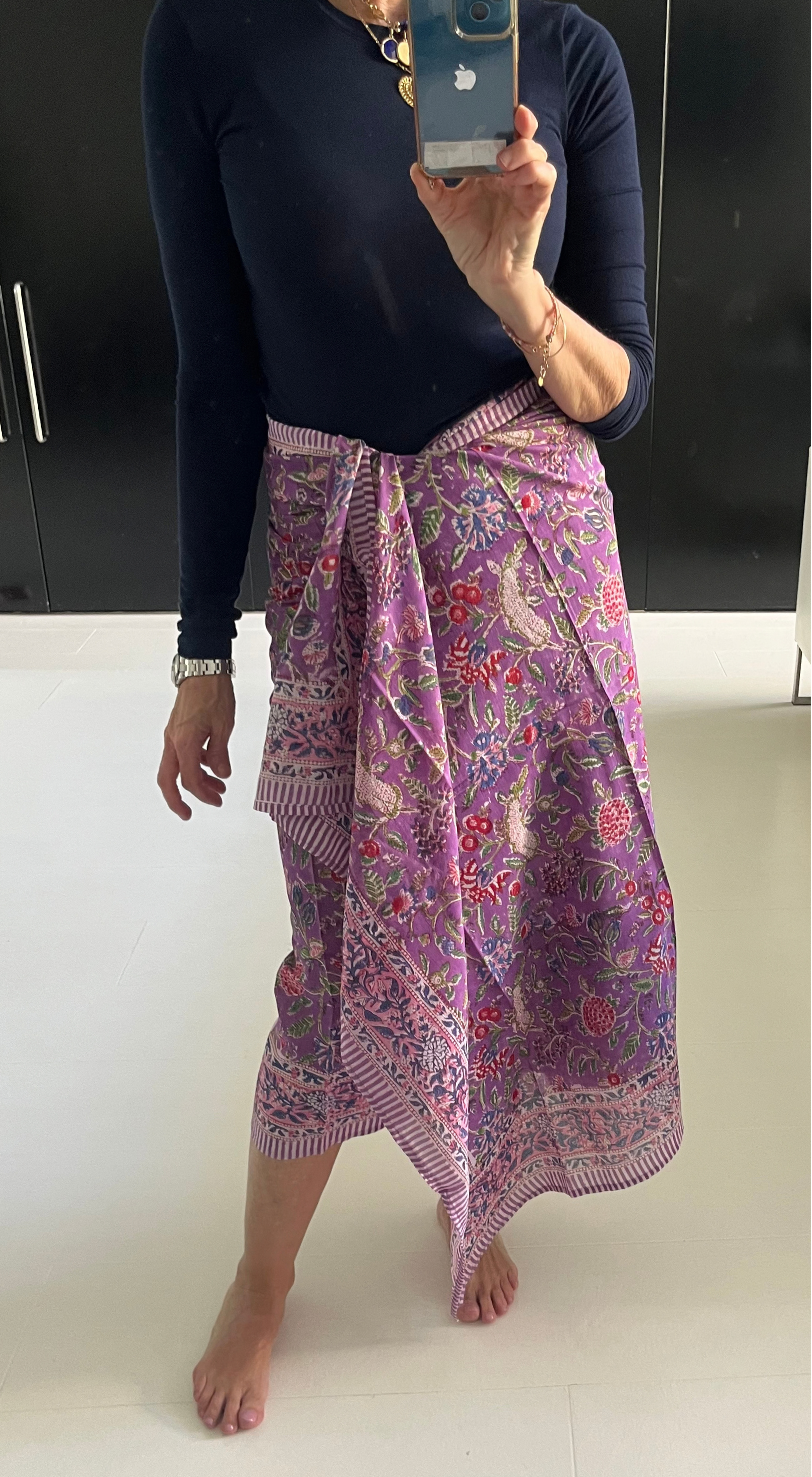 la gambade french patterned beach sarong