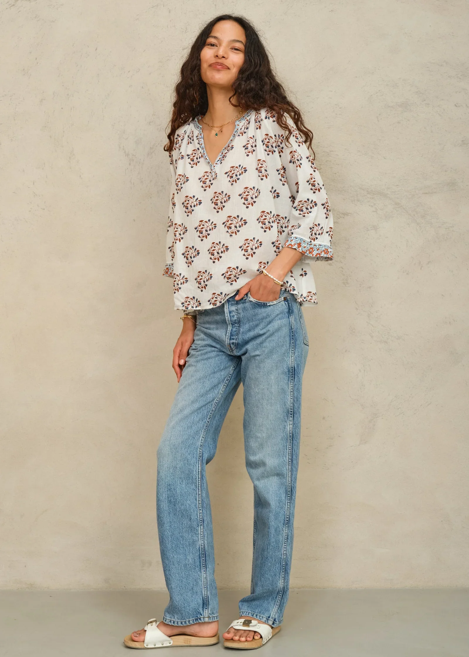M.A.B.E Apparel stella long sleeve blouse