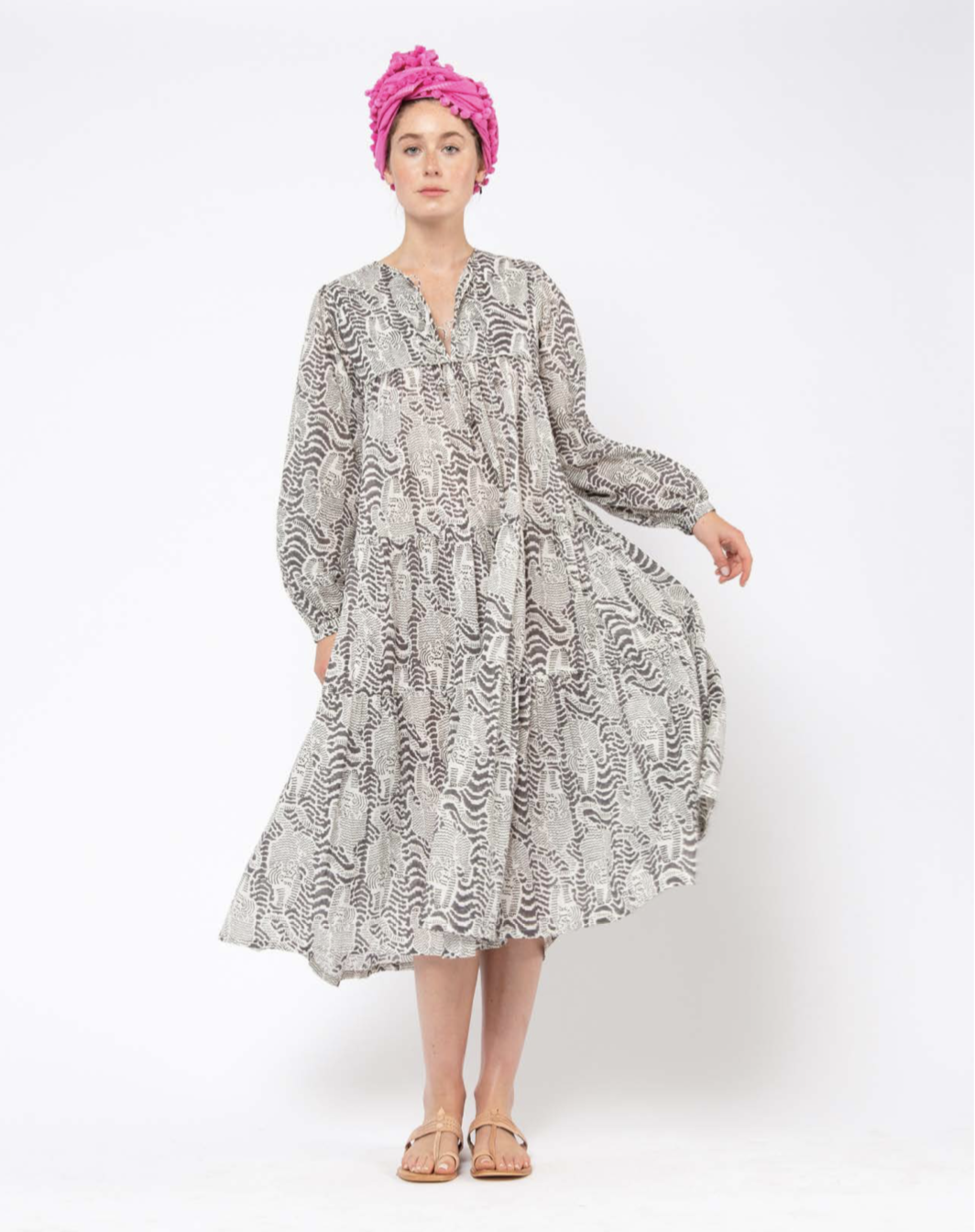 Matta Yamini Tiger dress in grey